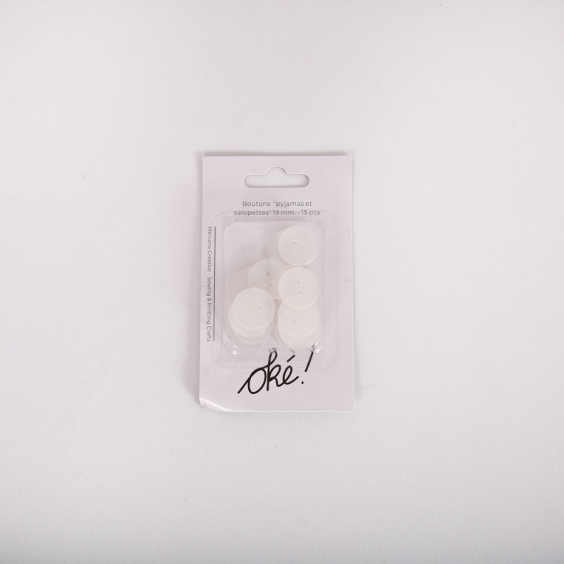BOUTONS PYJAMA ET SALOPETTE 19 MM 15 PCS.